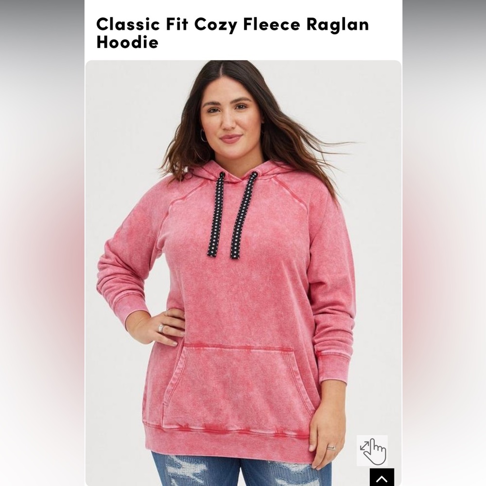 Torrid Classic Fit Cozy Fleece Raglan Hoodie